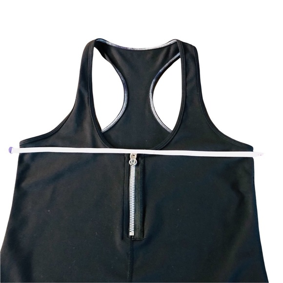 LULULEMON WOMENS BLACK RACERBACK ATHLETIC TANK WITH ZIPPER EST SZ 8 - Picture 4 of 9